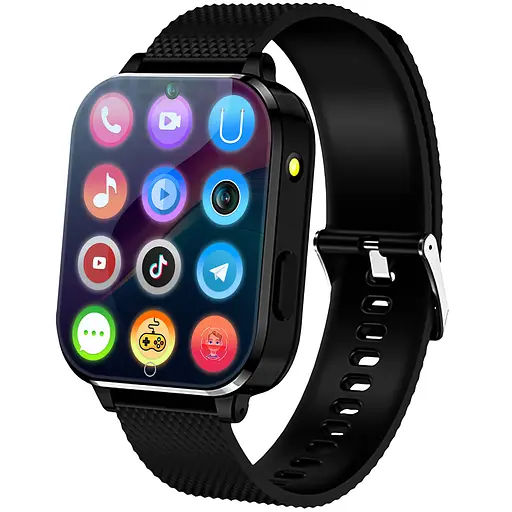 Смарт-часы JETIX DF100 Pro c 4G видеозвонком, виброзвонком и влагозащитой IP67 - Black