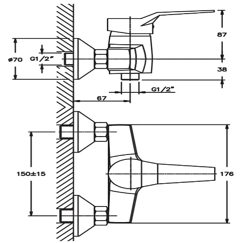 Смеситель для душа Haiba ZEON 003 HB0407 - фото 2