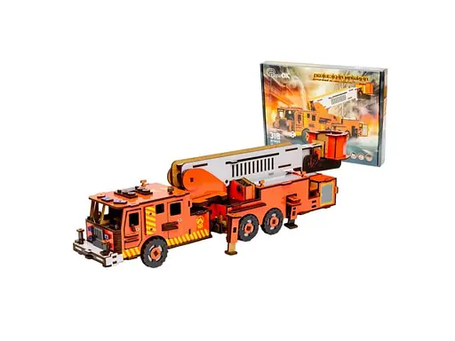 Деревянный 3D конструктор Пожарная машина, PuzzleOk (Puz-00921), 318 дет.