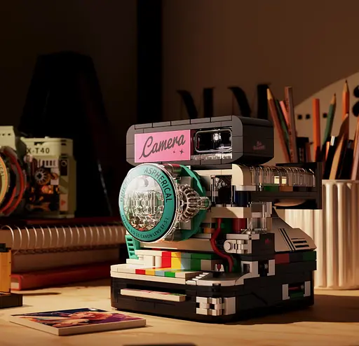 Конструктор фотоаппарат Zhegao Instant camera камера для детей и взрослых 478 деталей - фото 4