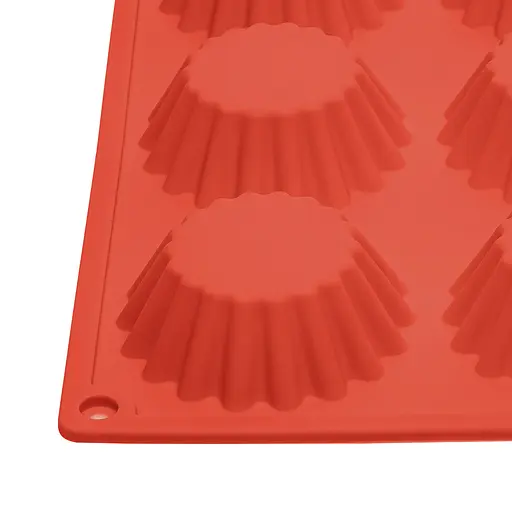 Форма силіконова на планшеті для випікання кексів та мафінів на 12 комірок 28x21.5 см, A-plus Червоний 85956 - фото 4
