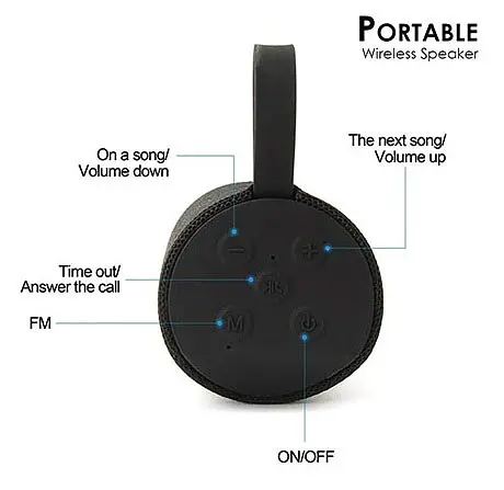 Портативна Bluetooth колонка TG-113 бездротова переносна колонка з вологозахистом бумбокс Помаранчева - фото 5