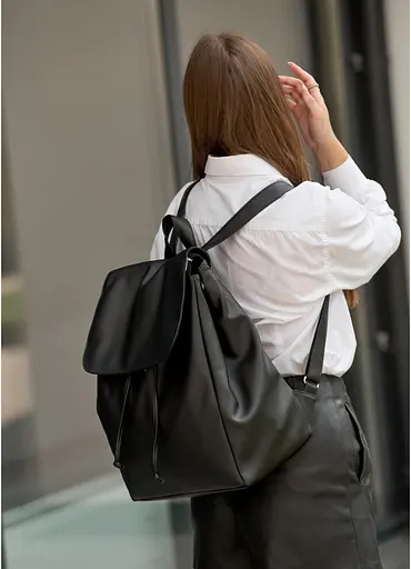 Женский рюкзак Sambag Loft LZN черный 38 х 28 х 18 см (22400001) - фото 2