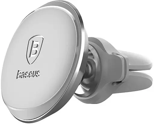 Автодержатель Baseus Magnetic Air Vent Car Mount With Cable Clip SUGX020012 светло-серый - фото 3