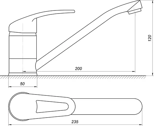 Змішувач для кухні Globus Lux Caprice GLCA-0203 Хром - фото 4