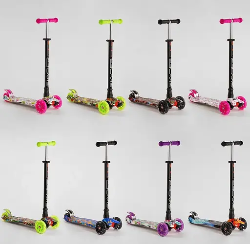 Детский трехколесный самокат Skyper Maxi колеса Star Toys Factor Co 8 цветов колеса полиуретан - фото 1