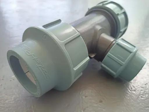 Тройник редукционный 50*32*50 мм зажимной Сантехпласт - фото 5