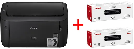 Принтер Canon i-SENSYS LBP6030B + Картриджи 725 2шт. (6474500) - фото 1