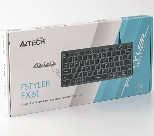 Клавіатура A4Tech Fstyler FX61 USB Grey (FX61 USB (Grey)) - фото 7