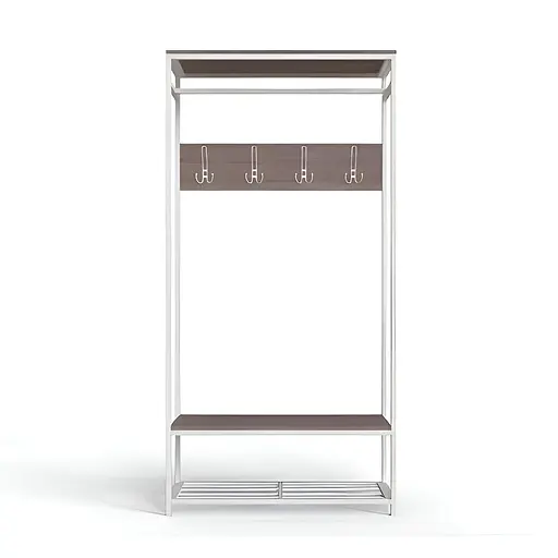 Вішалка модульна підлогова Ferrum-decor Треліс 15 180x90x38 ДСП білий Дуб Сонома Трюфель 16мм (FRD-104371)