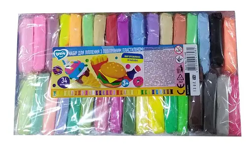 Набір для ліплення з повітряним пластиліном, 34 кольори, 70148