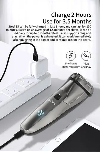 Электробритва Enchen Steel 3S серый - фото 2