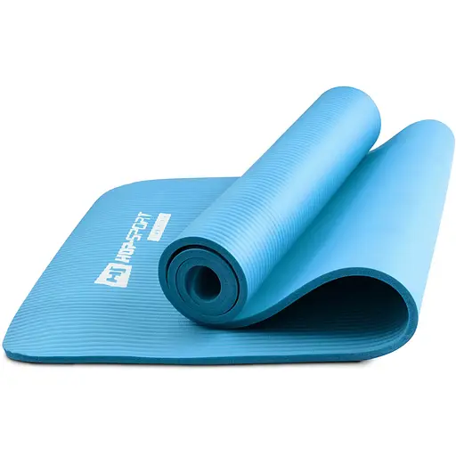 Мат для фитнеса и йоги Hop-Sport HS-N010GM 1см голубой - фото 4