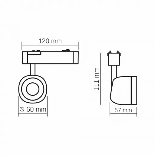 Світильник магнітний трековий Videx LA76B 8.5W 4000K 48V Black - фото 10