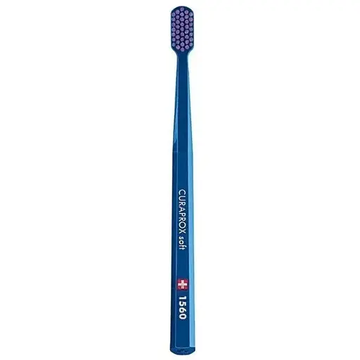 Зубна щітка Curaprox Soft 1560 темно-синя з фіолетовим