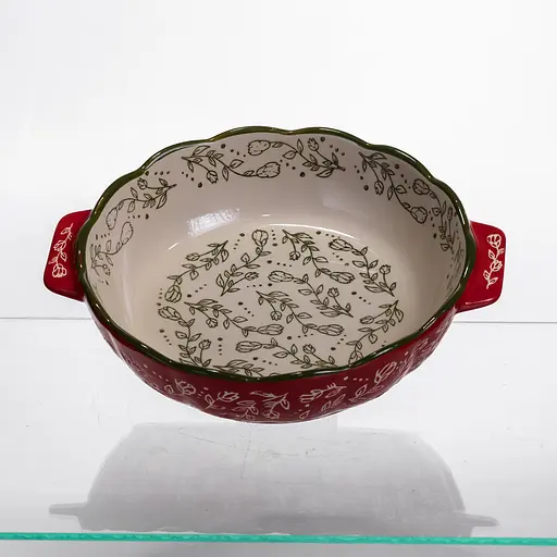 Форма для запікання Vintage Ø20 (см) кругла форма для випікання в духовці з ручками Червоний Yiwu HM04-06 - фото 2