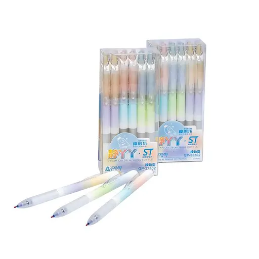 Ручка автоматическая пишет-стирает 33302 синяя, упаковка 12 шт