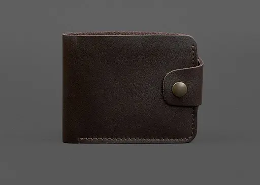 Кожаное портмоне 9.1 темно-коричневое - фото 1