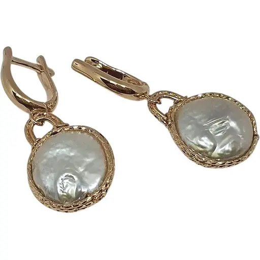 Золотые серьги Favoritum с жемчугом. 211576