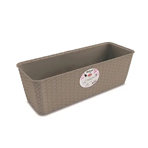 Вазон пластиковый Natural, прямоугольный, с автополивом, 9,2 л (73502)