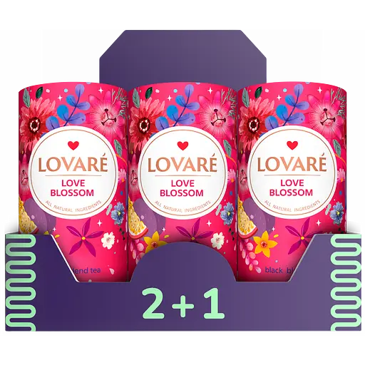 Чай чорний Lovare Love Blossom 240 г (3 шт. х 80 г)
