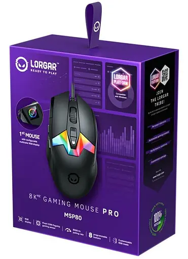 Мышь Lorgar MSP80 8000 Hz Gaming Mouse Pro Black (LRG-MSP80-BK) - фото 11