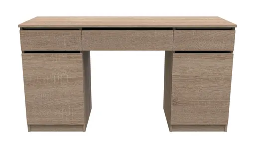 Стіл комп'ютерний Віто 2 Ferrum-decor 750x1400x500 ДСП Дуб Сонома 16 мм (FRD-104833)