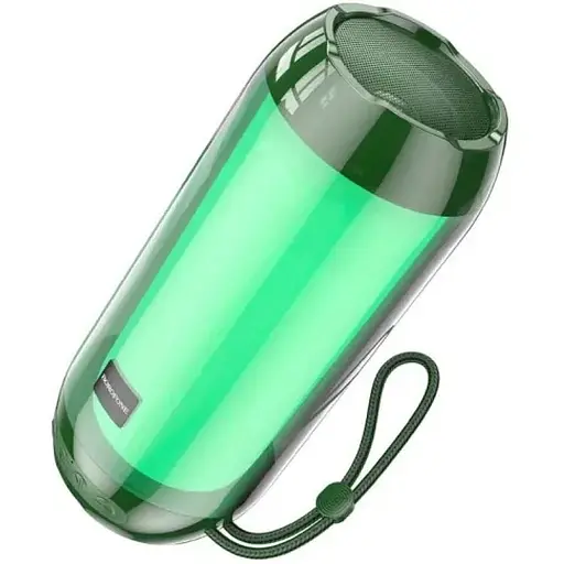 Акустична система Borofone BR25 Crazy sound colorful luminous темно зелена - фото 1