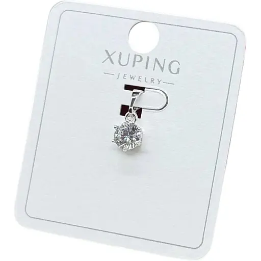 Жіночий кулон Xuping з великим прозорим кристалом з медичного золота з покриттям справжнім золотом - фото 1