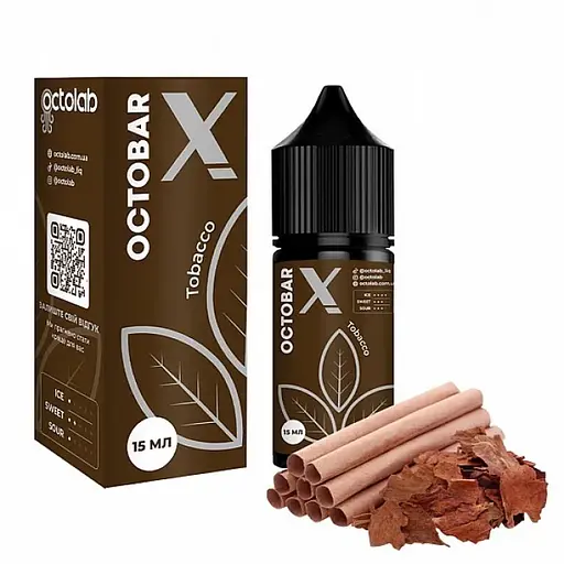 Набор компонентов для самозамеса солевой заправки Octobar X 30 мл Tobacco Табак, 0-65 мг (17899) - фото 2
