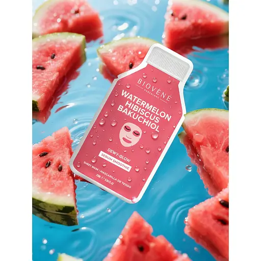 Маска для обличчя Biovene тканинна з кавуном та бакучіолом