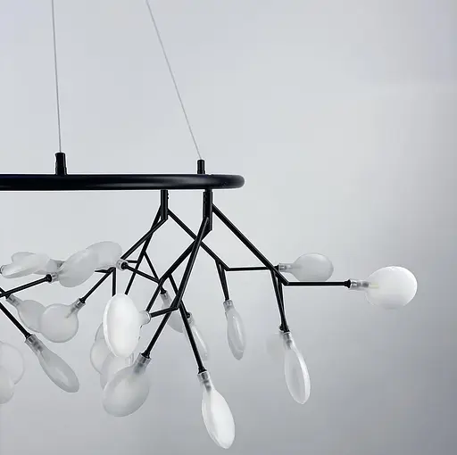 Подвесная люстра на 36 плафонов в черном корпусе Line.F Цвет плафона Графитовый - фото 3