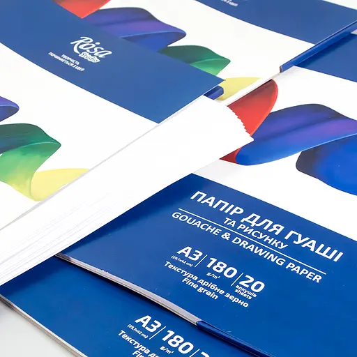 Папка для гуаші А3 (29,7х42см) 180г/м2 20л Дрібне зерно ROSA Studio - фото 4