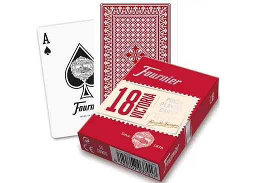 Карты игральные Fournier 18 Victoria Standard Index (red blue) (02389) - фото 2