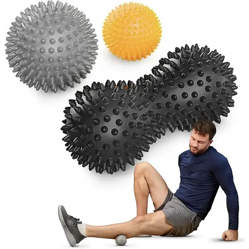 Набор массажных мячей Trex Sport TX-003MSB 3в1 для йоги и фитнеса PVC - фото 2