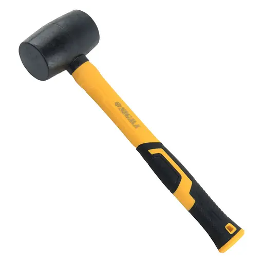 Киянка резиновая Sigma 225 г фибергласовая рукоятка. черная (4317341) - фото 1