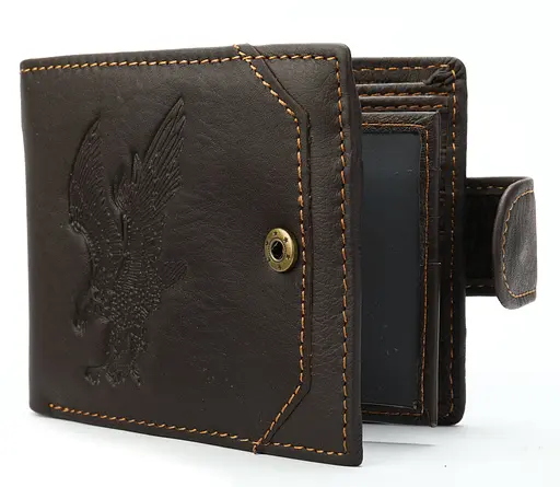 Мужской кожаный кошелек Vintage 9.5х11х2 см acs0014984 - фото 3