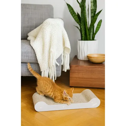 Дряпка Trixie Junior для кошенят з котячою м'ятою картон світло-сіра 38х6х18 см [CD] - фото 4