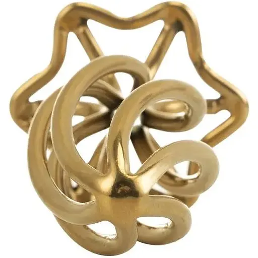 Анальна пробка Lockink Sevanda Hollow Spiral Golden Metal L - фото 7