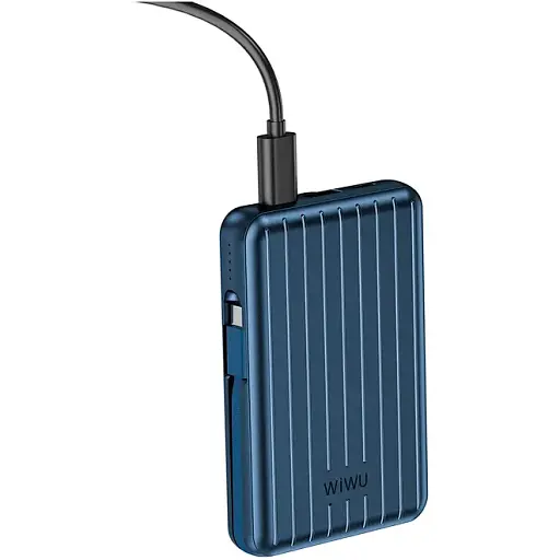 Зовнішній акумулятор Wiwu PP04 Trunk Series Magnetic Wireless 20000mAh 22.5W Blue (6936686411530) [104337] - фото 3