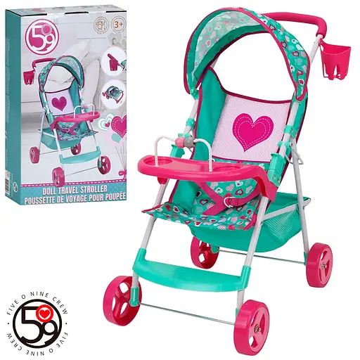 Візочок прогулянковий для ляльки 58,5х49х34,5см, кошик, підсклянник T715057 - фото 2