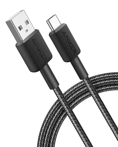 Кабель Anker 322 USB-A to USB-C - 1.8m Nylon Black (6962730) - фото 3