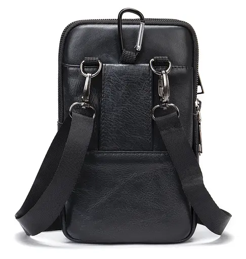 Чоловіча шкіряна сумка на пояс Vintage 11х18,5х4 см sum0015060 - фото 4