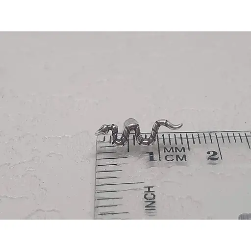 Срібна сережка для пірсингу хеліксу Ірій. 40075ШТ - фото 5