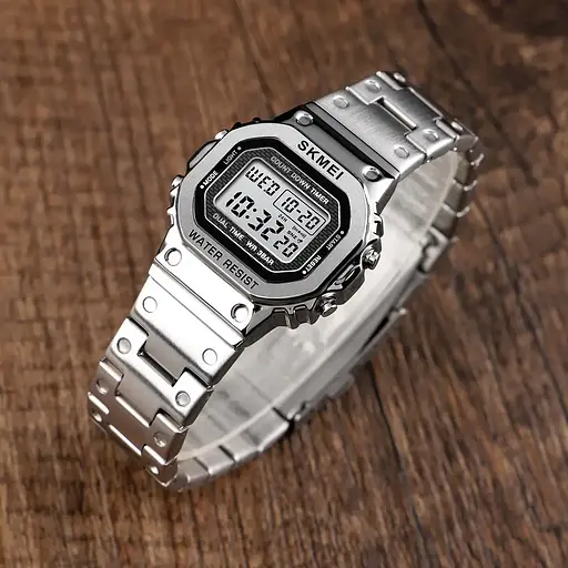 Жіночий спортивний годинник Skmei 1433 Singapore Сріблястий - фото 9