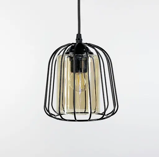 Підвісний світильник на 1 плафон графіт або янтар Line.F Колір плафона Янтарний - фото 1