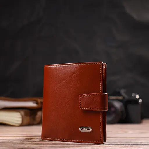 Мужской кожаный кошелек Canpellini 9.7х11х1 см acs0025713 - фото 7