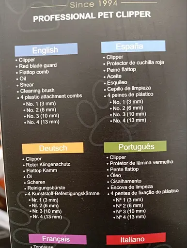 Профессиональная машинка для стрижки животных Daling DL-D12 12Вт комплект с насадками 4 шт ножницами и щеткой Тихая работа - фото 5