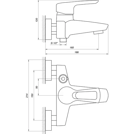 Змішувач для ванни Globus Lux SEVA GLSV-0102N - фото 4