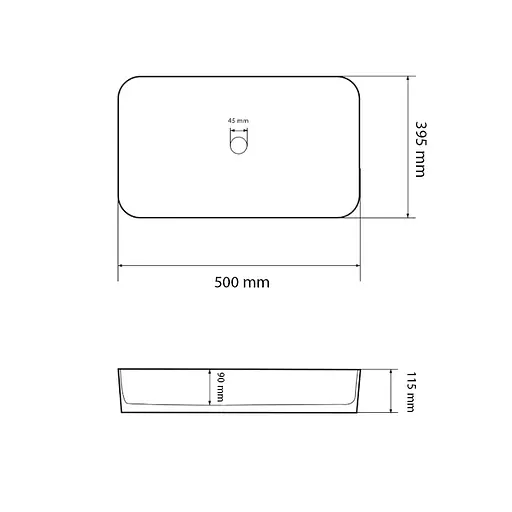 Умивальник VBI Triest M white накладний VBI-012713, Білий - фото 4